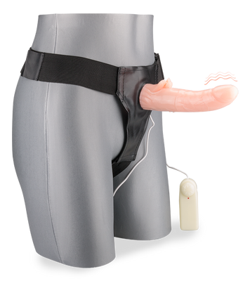 Rotating strap on dildo