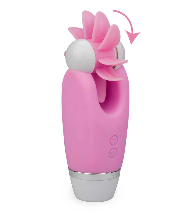 Rotating tongues clit stimulator