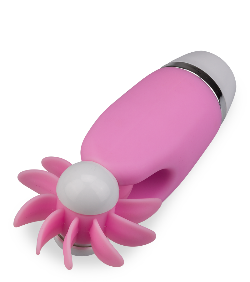 Rotating tongues clit stimulator