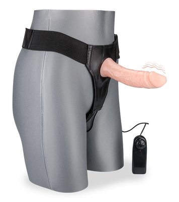 Sacha vibrating hollow strap on