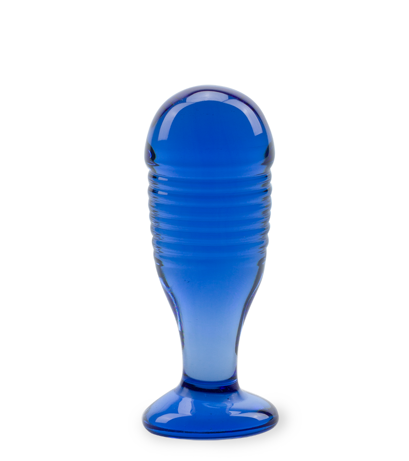 Saturn glass anal plug