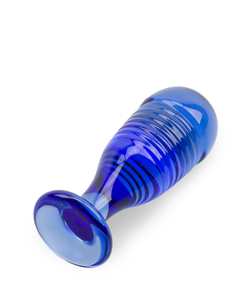 Saturn glass anal plug