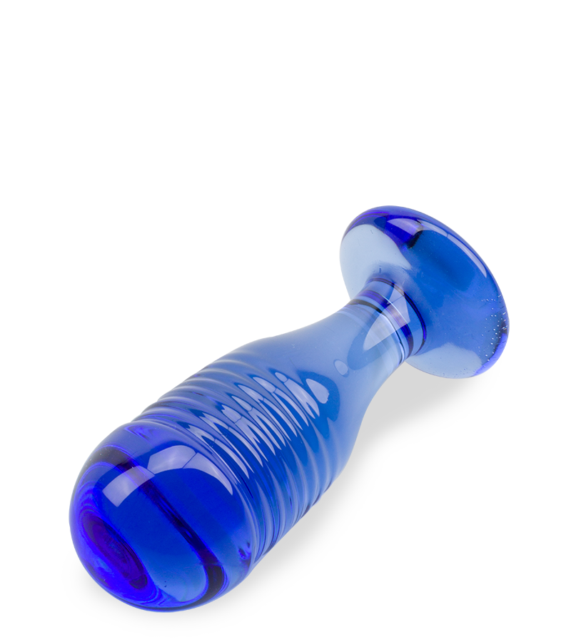 Saturn glass anal plug
