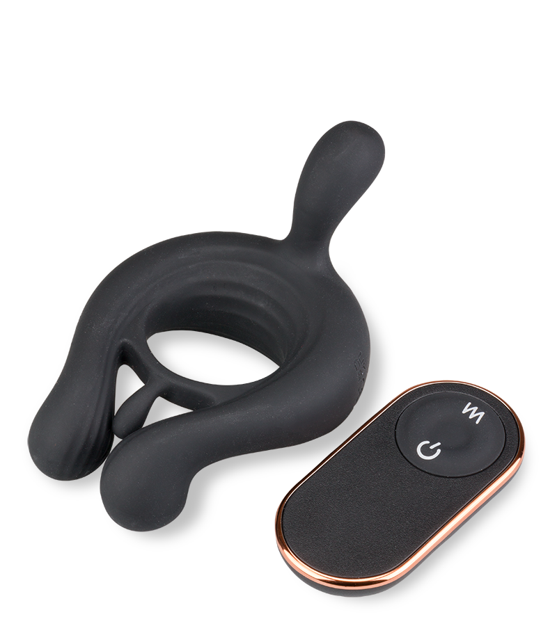 Saturn vibrating clit-stimulating cock ring