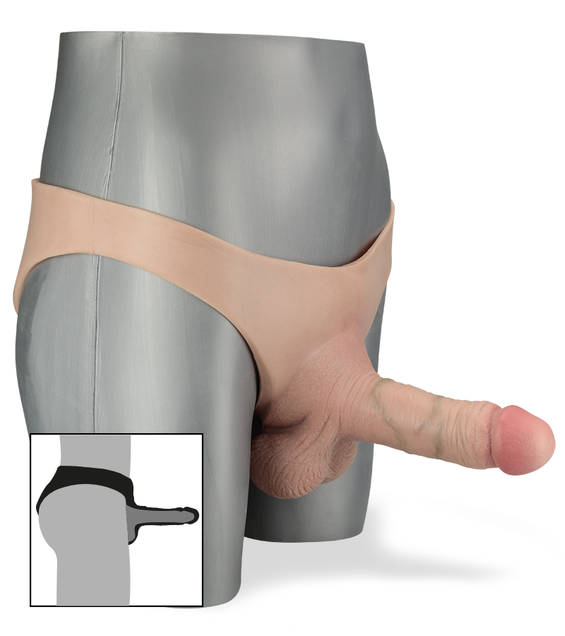 Sean second skin strap-on dildo wide and hollow