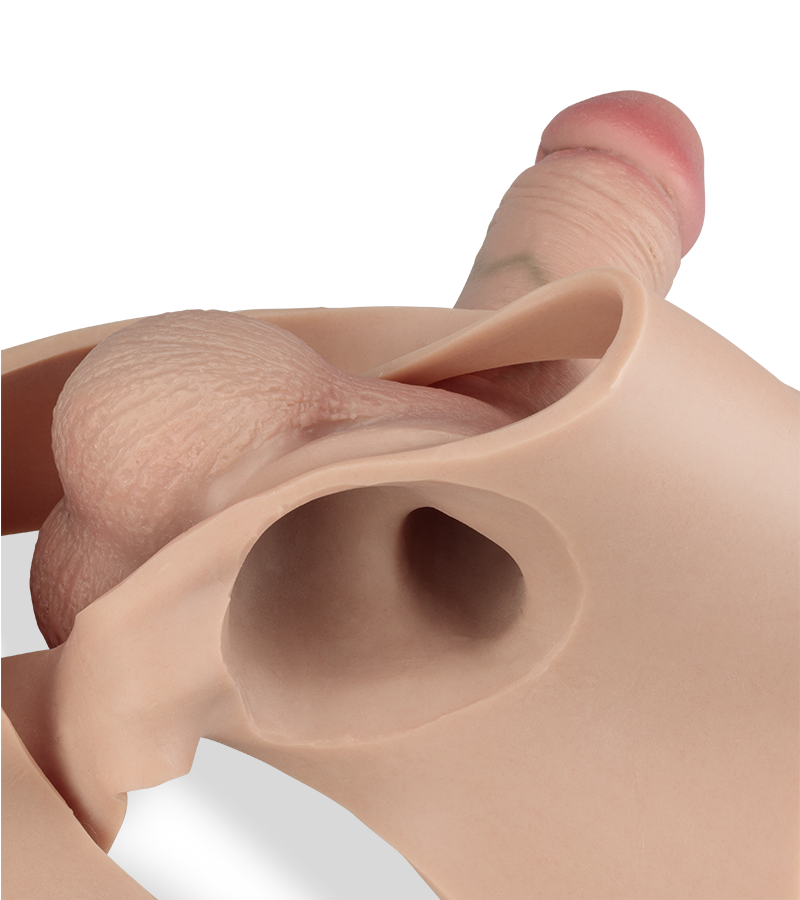 Sean second skin strap-on dildo wide and hollow