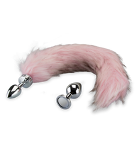 Load image into Gallery viewer, Set of 2 rosebud fox-tail anal plugs