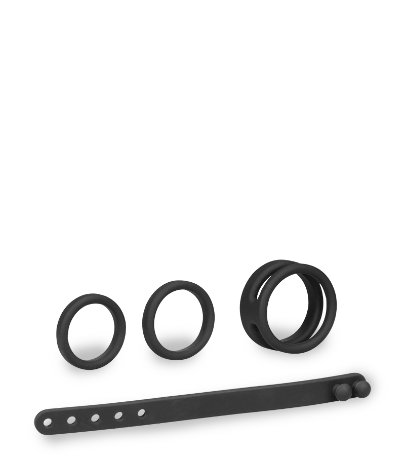 Set of four silicone cock rings