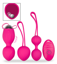 Load image into Gallery viewer, Sex toy set with two Ben Wa balls and a remote control vibrating egg
