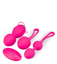 Load image into Gallery viewer, Sex toy set with two Ben Wa balls and a remote control vibrating egg