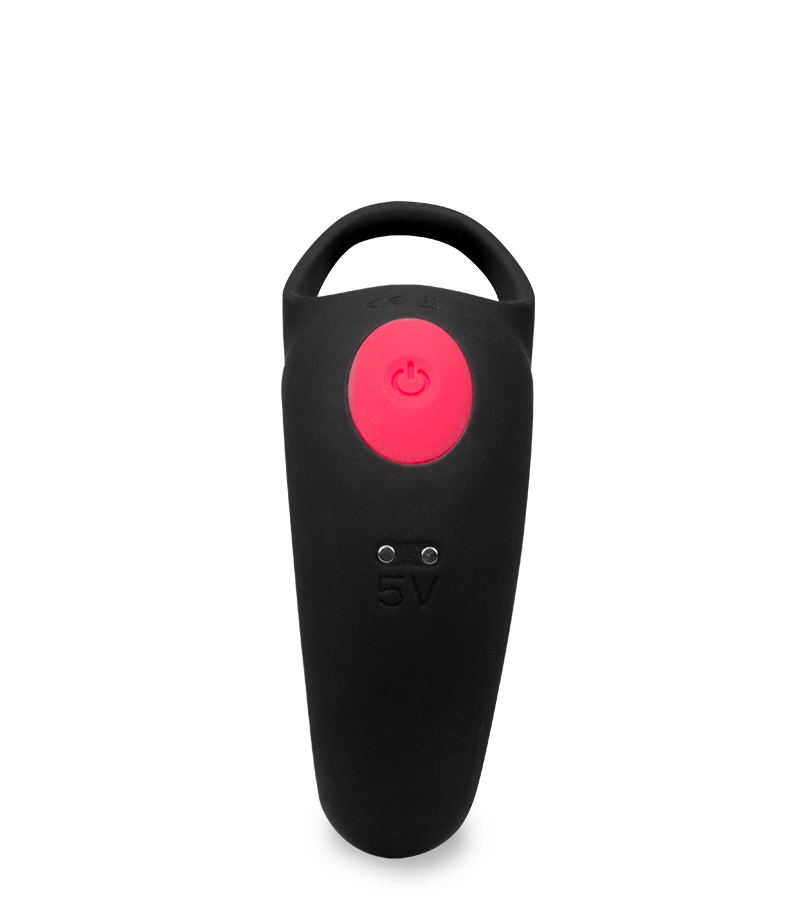 Shape vibrating double cock ring and testicle massager