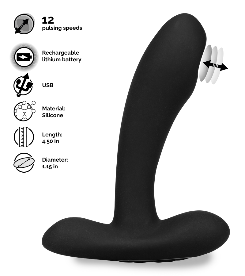 Shell throbbing prostate massager