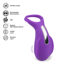 Load image into Gallery viewer, Shelly vibrating cock ring