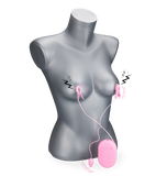 Signal vibrating electrosex nipple clamps and vibrating love egg