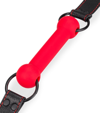 Load image into Gallery viewer, Silicone and faux leather bit gag