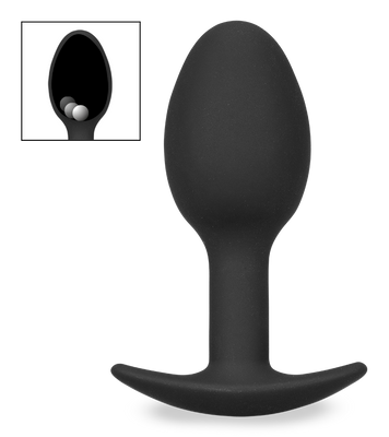Silicone butt plug with massaging bead