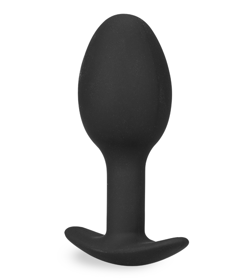 Silicone butt plug with massaging bead