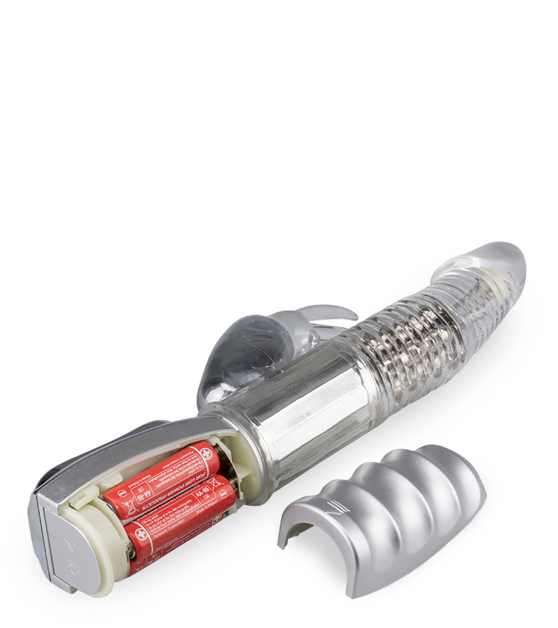 Silver Pleasure rotating rabbit vibrator