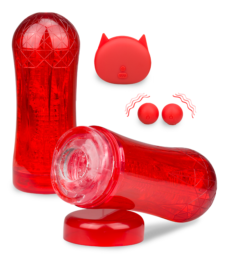 Skylight vibrating bead masturbator