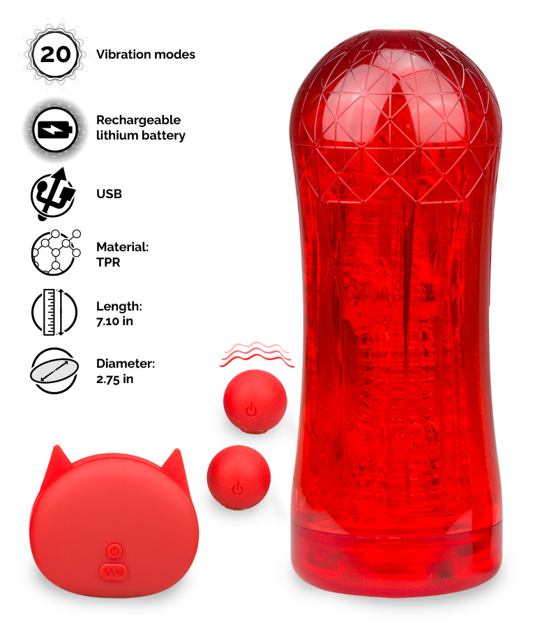 Skylight vibrating bead masturbator