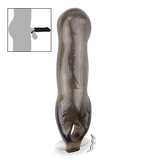 Smooth translucent black vibrating penis sleeve