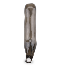 Load image into Gallery viewer, Smooth translucent black vibrating penis sleeve