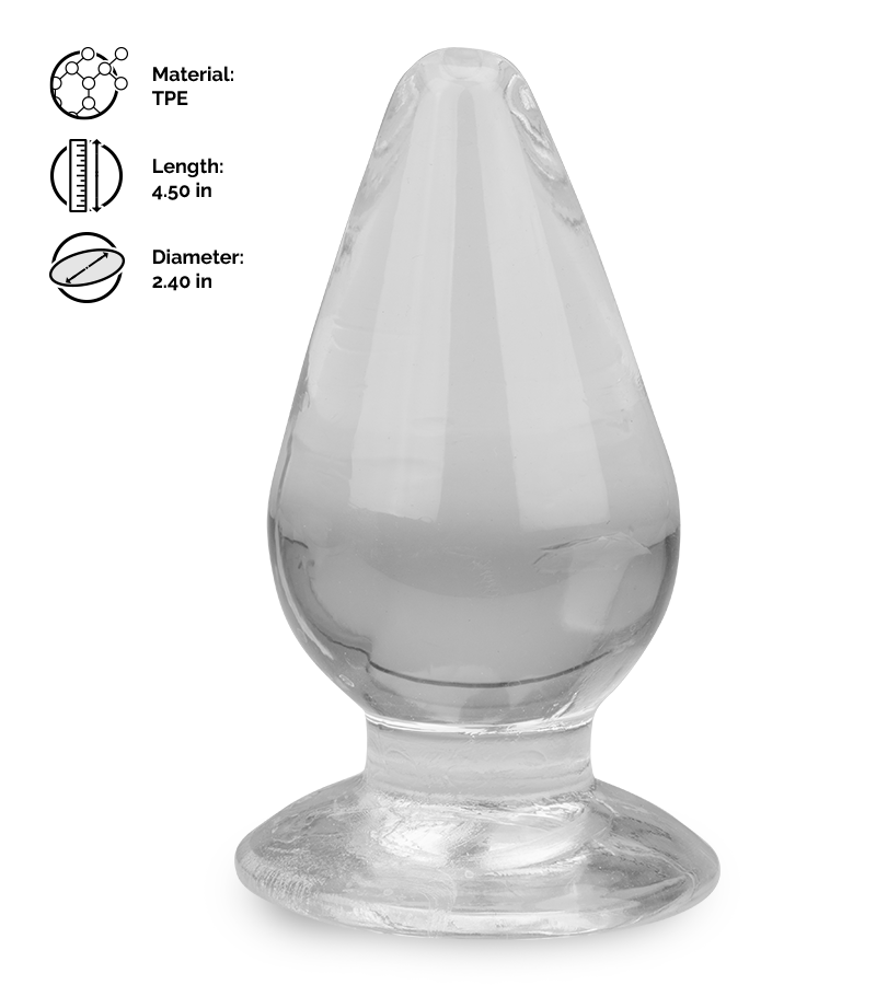 Softy clear suction cup anal plug
