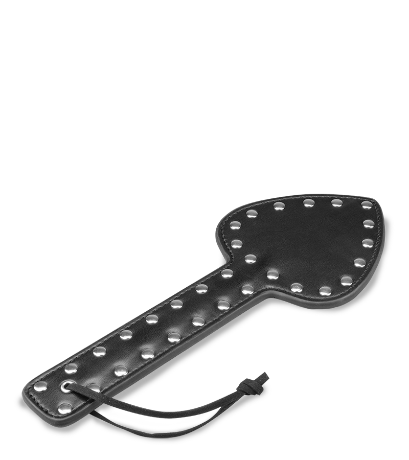Spade imitation leather studded paddle