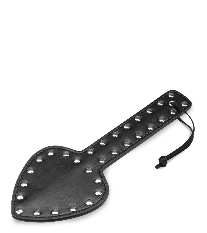 Spade imitation leather studded paddle