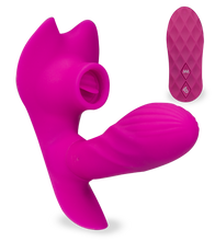 Load image into Gallery viewer, Special cunnilingus vibrating knickers with heated dildo