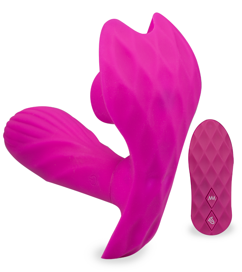 Special cunnilingus vibrating knickers with heated dildo