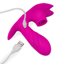 Load image into Gallery viewer, Special cunnilingus vibrating knickers with heated dildo