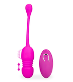 Speechless remote-controlled thrusting vibrating love egg
