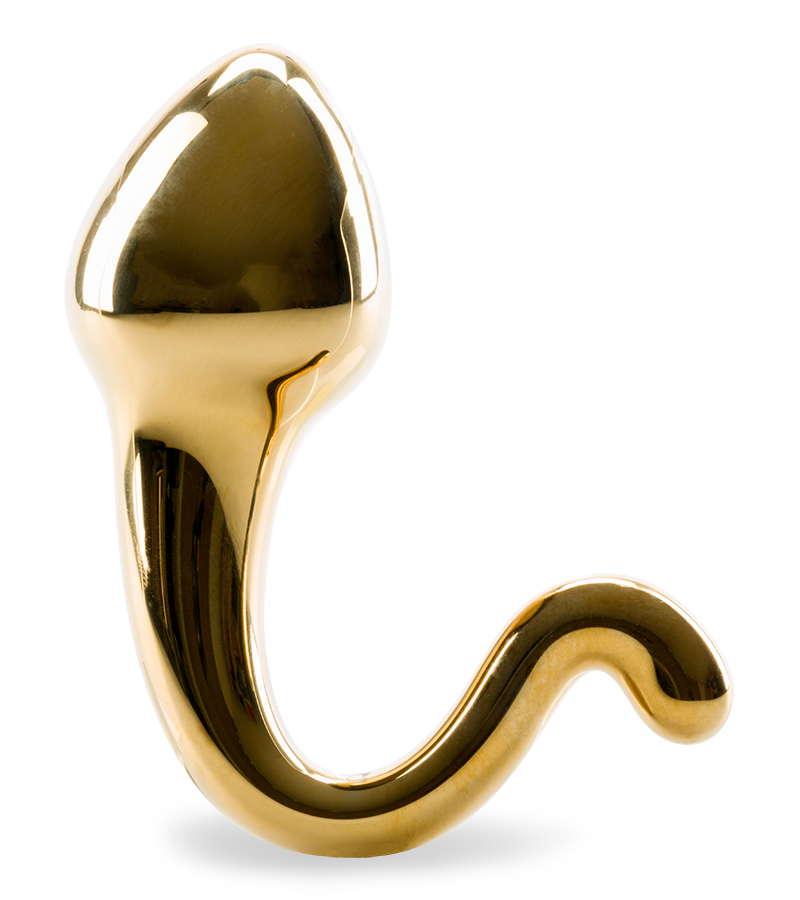 Sperm-shaped glass butt plug