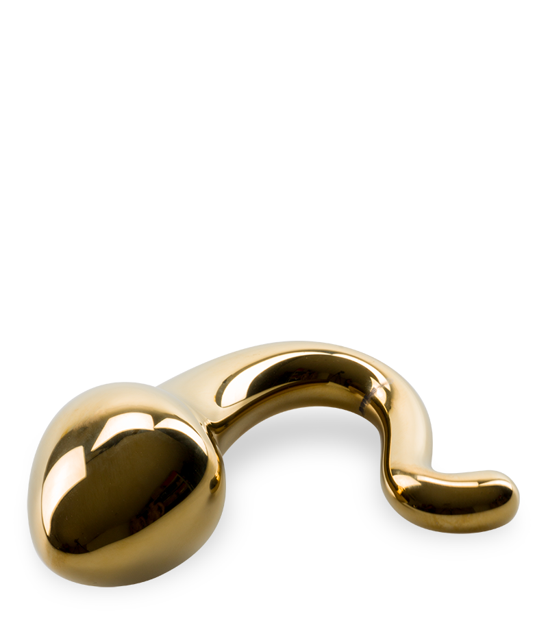 Sperm-shaped glass butt plug