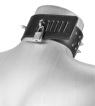 Load image into Gallery viewer, Spiked BDSM collar with lock
