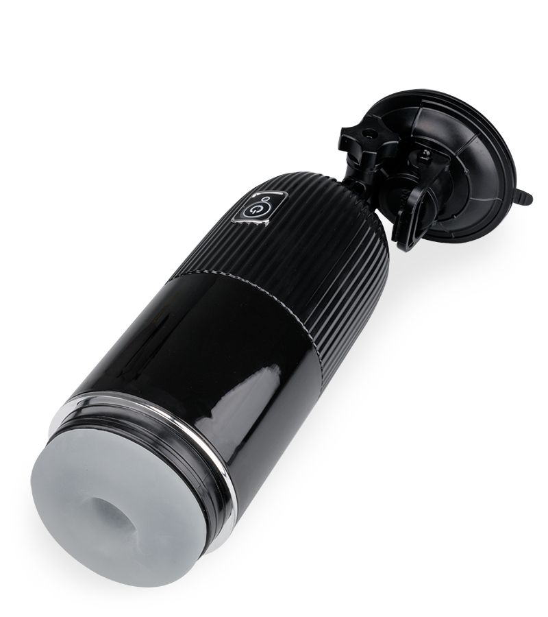 Spinny masturbator with rotating sleeve and suction-cup base