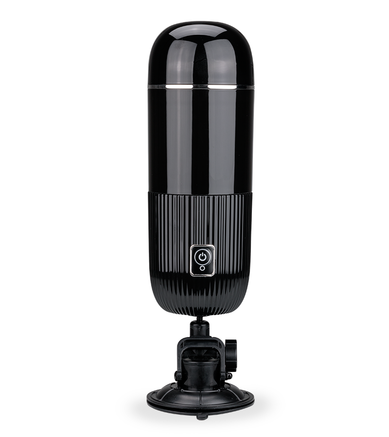 Spinny masturbator with rotating sleeve and suction-cup base