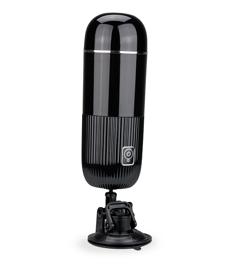 Spinny masturbator with rotating sleeve and suction-cup base