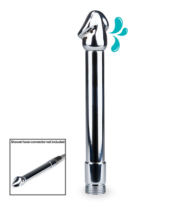 Splash douching nozzle for anal enemas