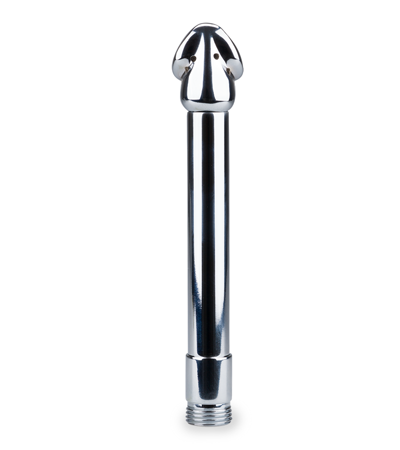 Splash douching nozzle for anal enemas