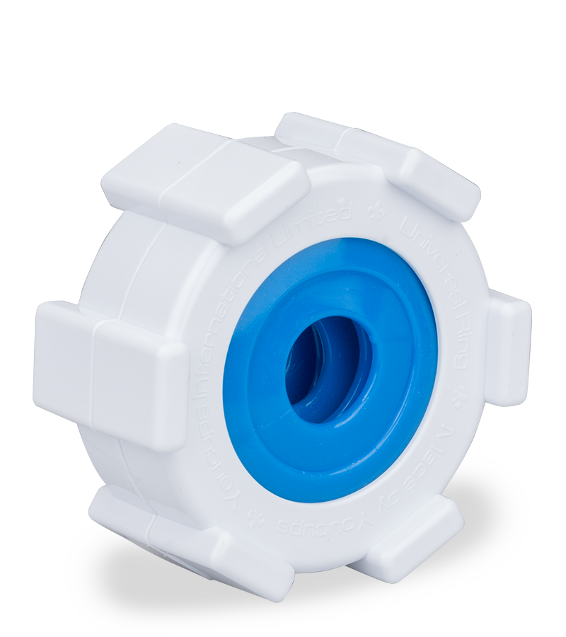 Stackable three-ring masturbator