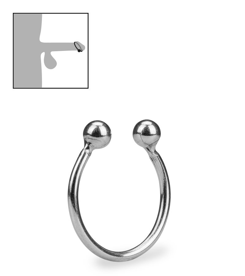 Stainless steel horseshoe cock tip ring