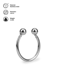 Load image into Gallery viewer, Stainless steel horseshoe cock tip ring