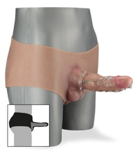 Load image into Gallery viewer, Stanislas hollow second skin strap-on dildo with piercing and pleasure nubs