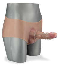 Load image into Gallery viewer, Stanislas hollow second skin strap-on dildo with piercing and pleasure nubs