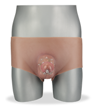 Load image into Gallery viewer, Stanislas hollow second skin strap-on dildo with piercing and pleasure nubs