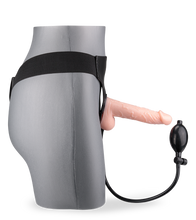 Load image into Gallery viewer, Strap-on harness kit with inflatable pump dildo