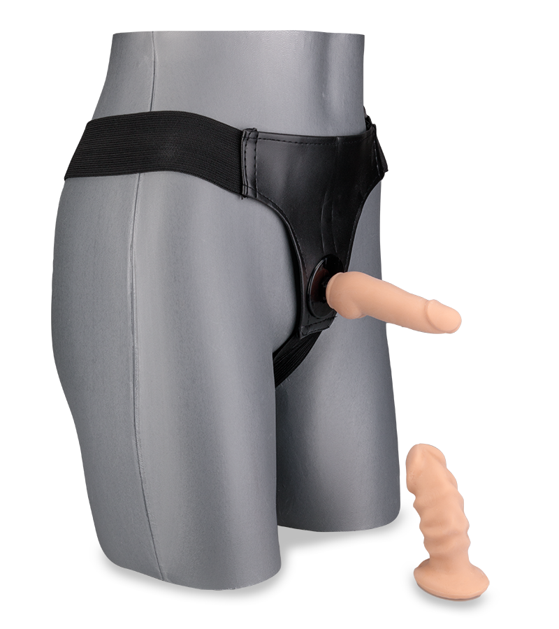 Strap on harness kit with two small removable dildos