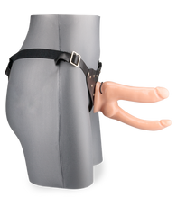 Load image into Gallery viewer, Strap-on harness kit with vibrating double penetration dildo